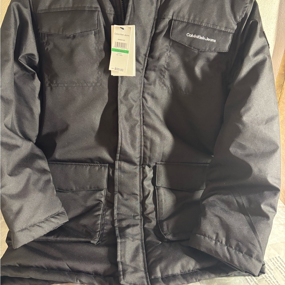 Calvin Klein Jeans Kids Black Puffer Jacket